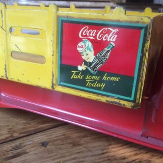Vintage 1940s Marx Pressed Steel Coca Cola Truck 4