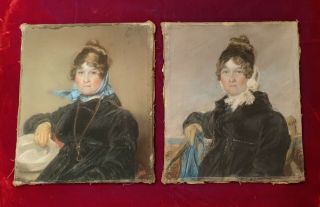 1800s Georgian Pastel Portrait JR Smith Listed Raper Twin 18th.  Century 3