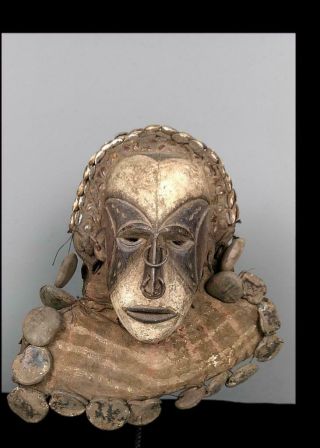 Old Tribal Igbo Fetish Headdress Mask : Nigeria