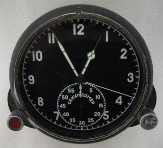 Soviet Ussr Russian Military Airforce Aircraft Watch Stopwatch Pilot Clock Mig