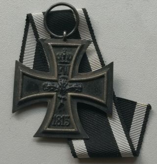 German Ww 1 Iron Cross 2.  Class With Ribbon - Marker