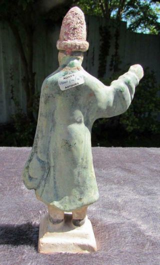 ANTIQUE CHINESE MING TOMB ATTENDANT FIGURE - GREEN GLAZED CIRCA 1500 3