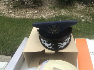 Usaf Flight Ace Officers Blue Dress Cap Size 7 1/8
