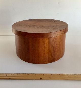 Early Rare Dansk Teak Ice Bucket/lidded Salad Bowl Jens Quistgaard Danish Modern