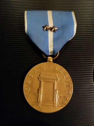 Korean Service Medal W/ 2 - Battle Stars $10.  99 See Store /3 -