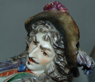 ANTIQUE FRENCH PORCELAIN Statue PRINCE DE CONDE Philippe - Laurent Roland? 12