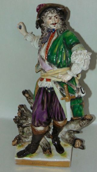 ANTIQUE FRENCH PORCELAIN Statue PRINCE DE CONDE Philippe - Laurent Roland? 2