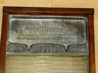 VINTAGE NATIONAL WASHBOARD CO NO.  180 SEPT 7 1915 WOOD & GLASS 2