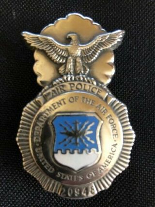 Rare 1950 Air Police Badge Dept Of The Air Force