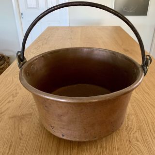 Large Antique / Vintage Copper Jam Pot