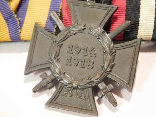 WWI German 5 place medal bar EK2 Honor Cross RARE Merit Medal Saxe Coburg Gotha 10