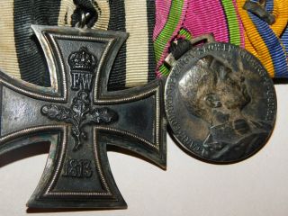 WWI German 5 place medal bar EK2 Honor Cross RARE Merit Medal Saxe Coburg Gotha 4