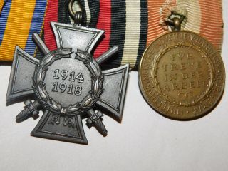 WWI German 5 place medal bar EK2 Honor Cross RARE Merit Medal Saxe Coburg Gotha 5