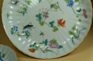 Pair Chinese Famille Rose Porcelain Dishes. 3