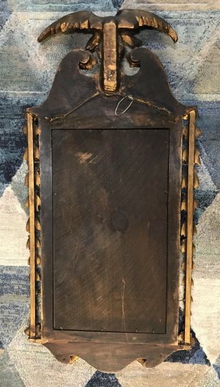 Antique Federal Gold Gilt Gilded Wood Carved Eagle Mirror 9