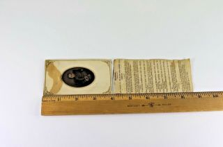 Antique 1871 Memoriam for 2 Year 9 Month Child Blanche,  Wood Box Tin Type Hair 12