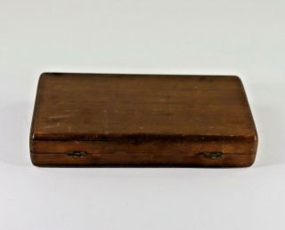 Antique 1871 Memoriam for 2 Year 9 Month Child Blanche,  Wood Box Tin Type Hair 8