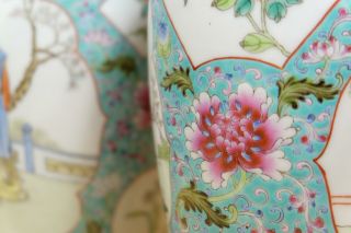 Pair Chinese Famille Rose Porcelain Vases. 7