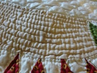 HANDMADE QUILT - CA.  1872 CALICOS,  HAND - PIECED AND INTRICATE QUILTING BY HAND - W.  VA 12