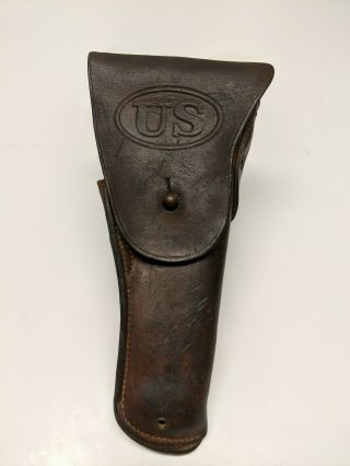 U.  S.  Wwi M1916.  45 Leather Holster Made By S&r And Inspected By.