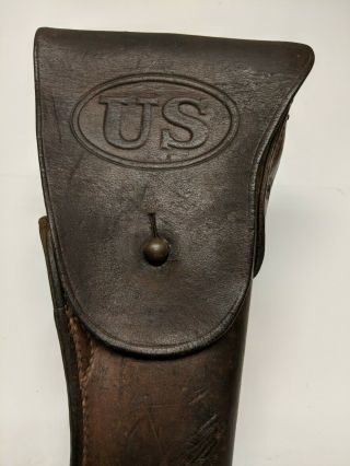 U.  S.  WWI M1916.  45 Leather Holster Made by S&R and inspected by. 7