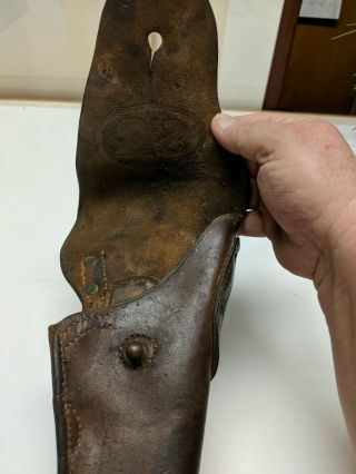 U.  S.  WWI M1916.  45 Leather Holster Made by S&R and inspected by. 8