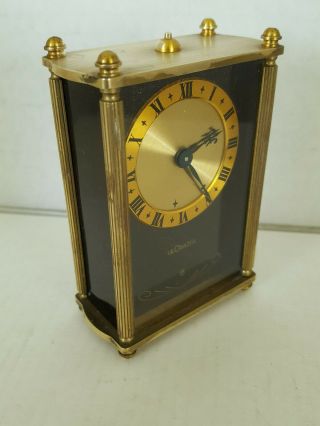 Antique Swiss Le Coultre Brass Alarm Clock Music Box