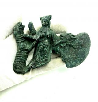Ancient Near Eastern Ca.  200 Bc Bronze Zoomoprhic Ritual Axe - Rare R101