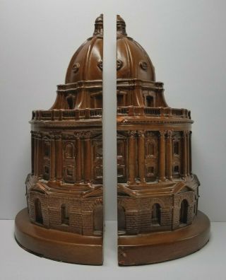 Vintage Oxford Radcliffe Camera Library Architectural Bookends 9.  75 " 3.  5 Lbs Ea