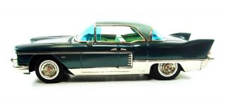 1957 Green Cadillac Eldorado 15” Japanese Tin Car w/Original Box by Marusan NR 11
