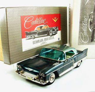 1957 Green Cadillac Eldorado 15” Japanese Tin Car W/original Box By Marusan Nr