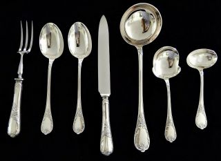 Christofle France MARLY 43 pce cutlery Canteen for 6 plus serving ware canteen 7