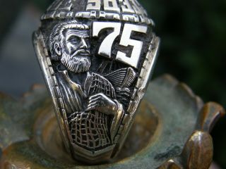 1975 10K WHITE GOLD SAINT PETERS NJ UNIVERSITY COLLEGE CLASS RING 3