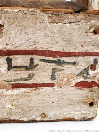 Antique Or Late Period Antiquity Egyptian Hieroglyphics Ushabti Wood Box Casket 4