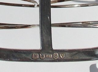 RARE GEORGIAN Matthew Boulton SOLID SILVER RECTANGLE 7 BAR TOAST RACK 1793 8