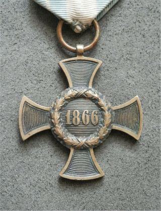 Kingdom of Bavaria,  Army Commemorative Cross 1866 with ribbon 3