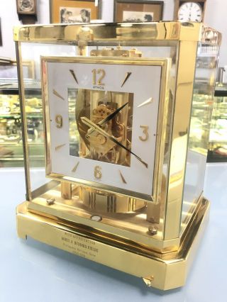Jaeger Lecoultre 528 - 8 " Atmos " Mantle Clock " Square Dial " Running