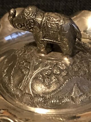 Antique Solid Silver Anglo Indian 3 Piece Tea Set,  C1961 - 1911 Cobra Handle 887gr 5