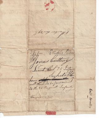 1813 Fairfield Ct 25th Infantry Regiment To Sackets Harbor Mentions General Boyd