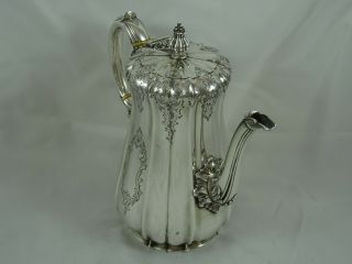 STUNNING,  VICTORIAN solid silver COFFEE POT,  1860,  841gm 2