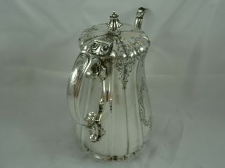 STUNNING,  VICTORIAN solid silver COFFEE POT,  1860,  841gm 3