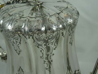 STUNNING,  VICTORIAN solid silver COFFEE POT,  1860,  841gm 6