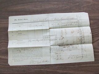 1818 Light Artillery At Fort Independence Boston Harbor Pay Document