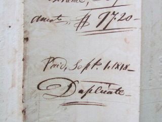 1818 Light Artillery at Fort Independence Boston Harbor pay document 8