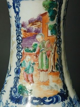Estate Rare 18th Century Chinese Expo Famille Rose Porcelain Vase (Circa 1750) 4