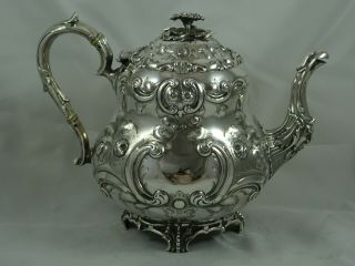 Magnificent,  `louis` Style,  Victorian Silver Tea Pot,  1881,  824gm