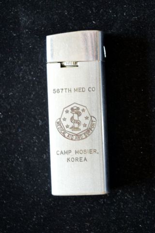 Vtg Korean War era Cigarette Lighter 567th Med Co 43 MASH Camp Mosier 5