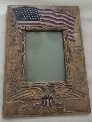 World War I Patriotic Wooden Picture Frame