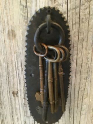 Antique Door Knocker,  Handcrafted Iron Mount Plate