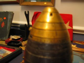 Ww 1 Us Army 1907 Inert 75mm Artillery Shell Projectile & Inert Fuse